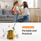 AXX Small Desk Lamps for Home Office, White Desk Light for Kids, LED Desktop/Computer Study Lamps for Bedrooms, Rechargeable, Pen Holder, Mini, Adjustable Gooseneck Table Lamp for College Dorm Room - Grand Goldman