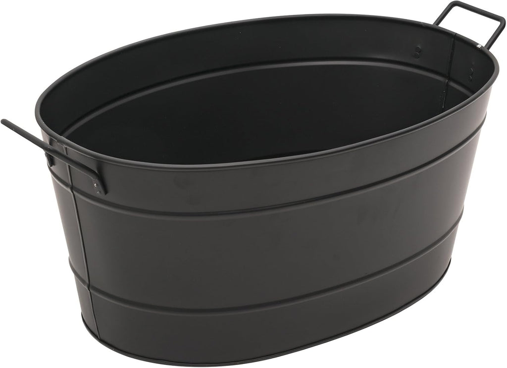 Achla Designs Black Oval Galvanized Steel Tub - Grand Goldman