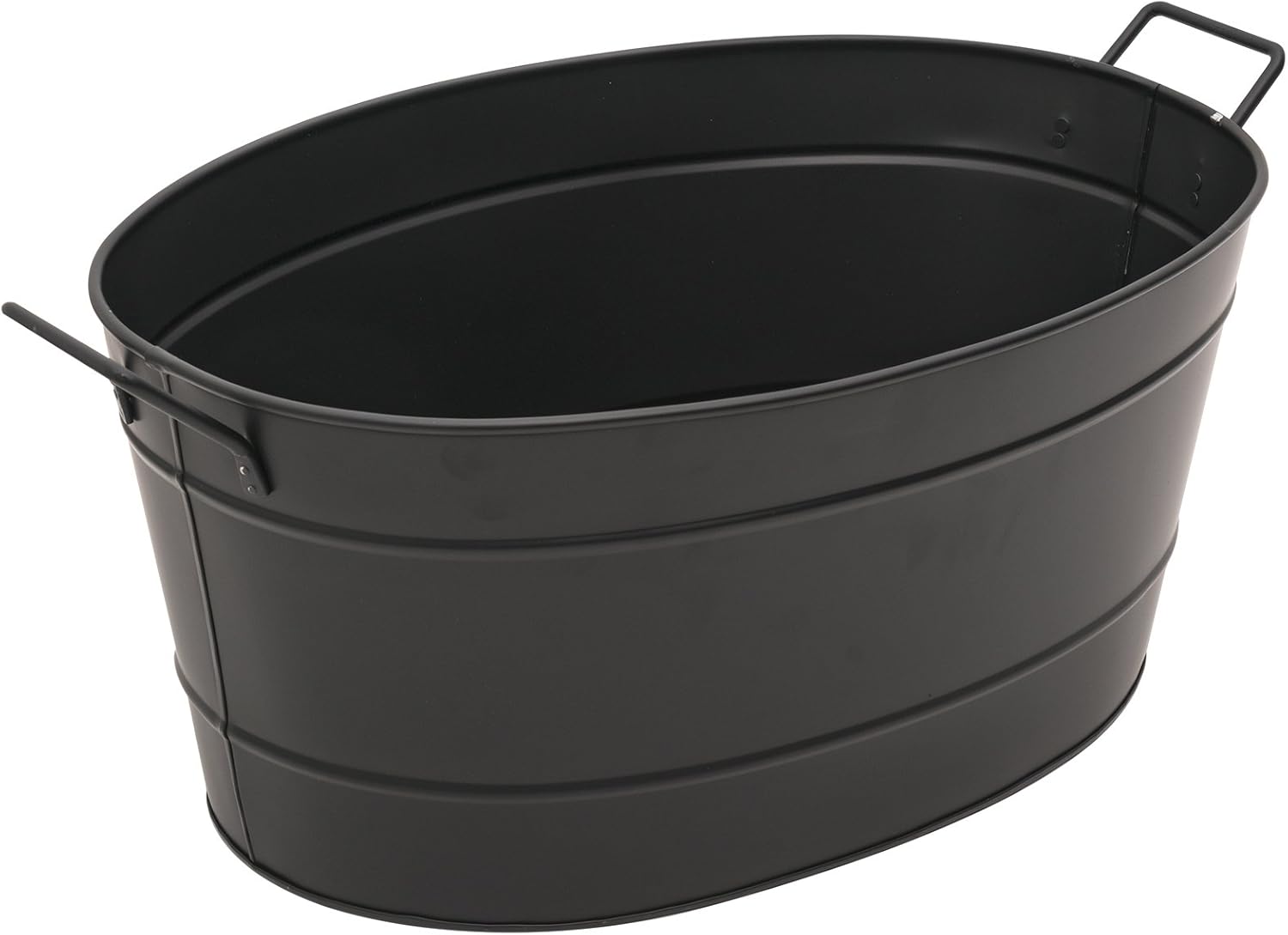 Achla Designs Black Oval Galvanized Steel Tub - Grand Goldman