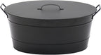 Achla Designs Black Oval Galvanized Steel Tub - Grand Goldman