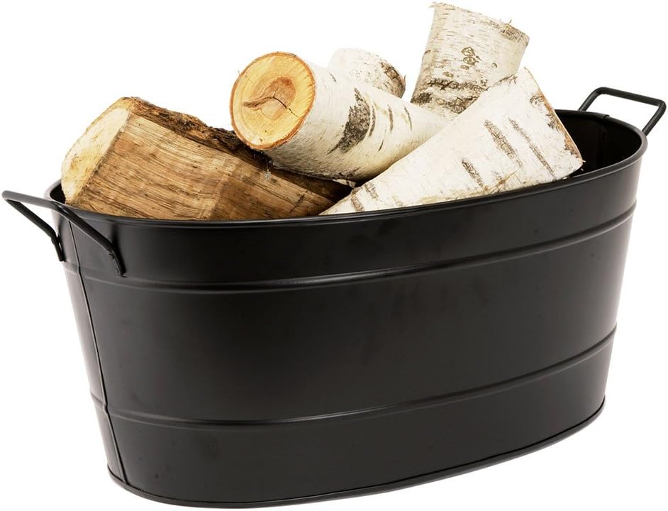 Achla Designs Black Oval Galvanized Steel Tub - Grand Goldman