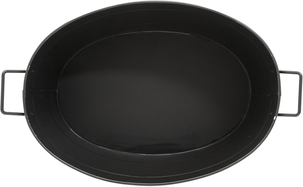 Achla Designs Black Oval Galvanized Steel Tub - Grand Goldman