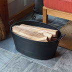 Achla Designs Black Oval Galvanized Steel Tub - Grand Goldman