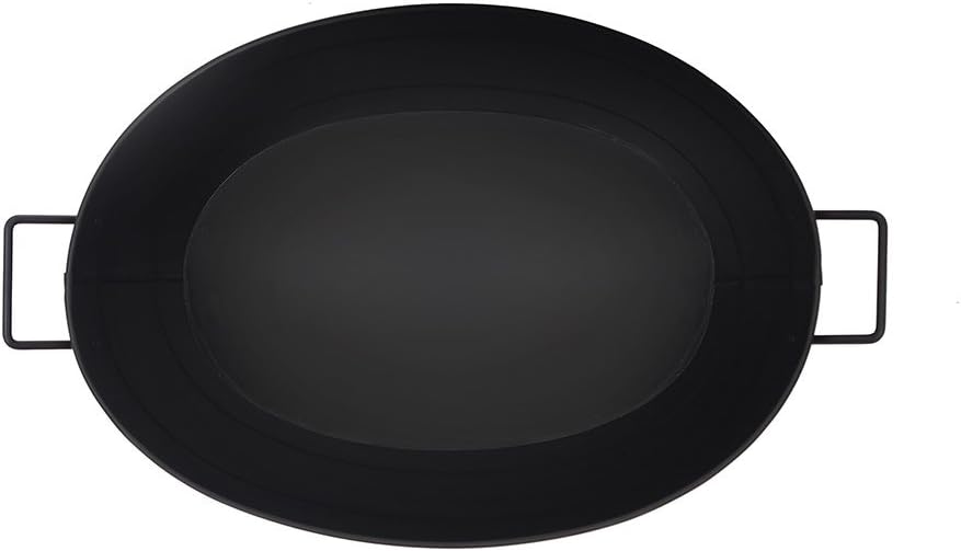 Achla Designs Black Oval Galvanized Steel Tub - Grand Goldman