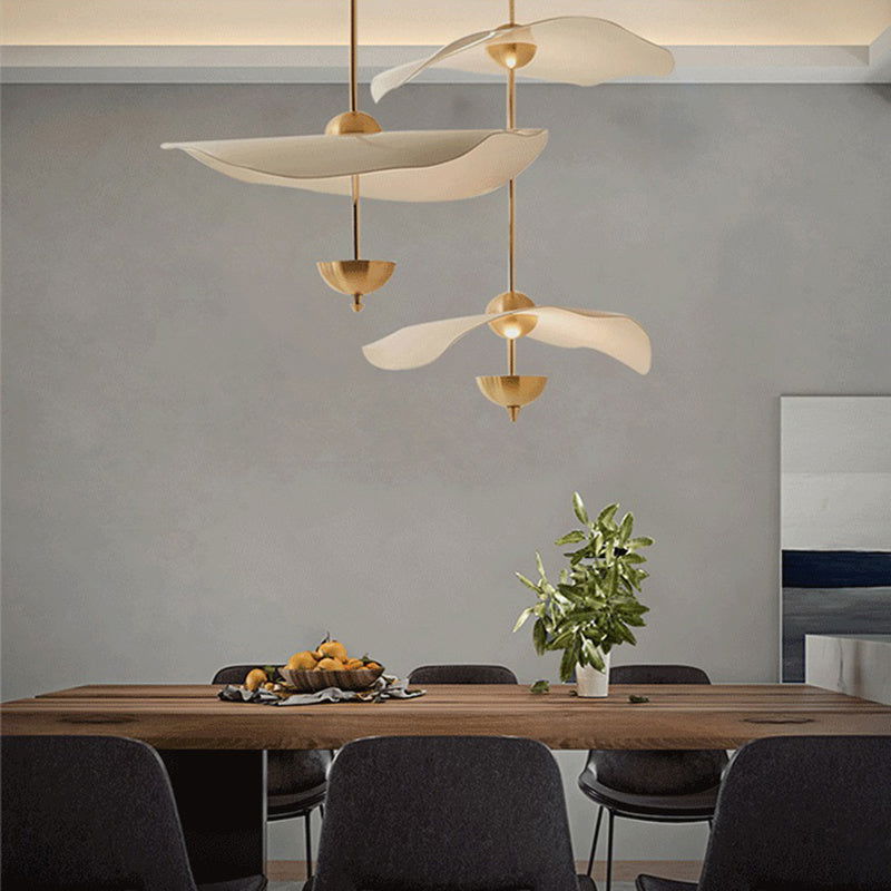 Acrylic Lotus Leaf Chandelier In Window - Grand Goldman