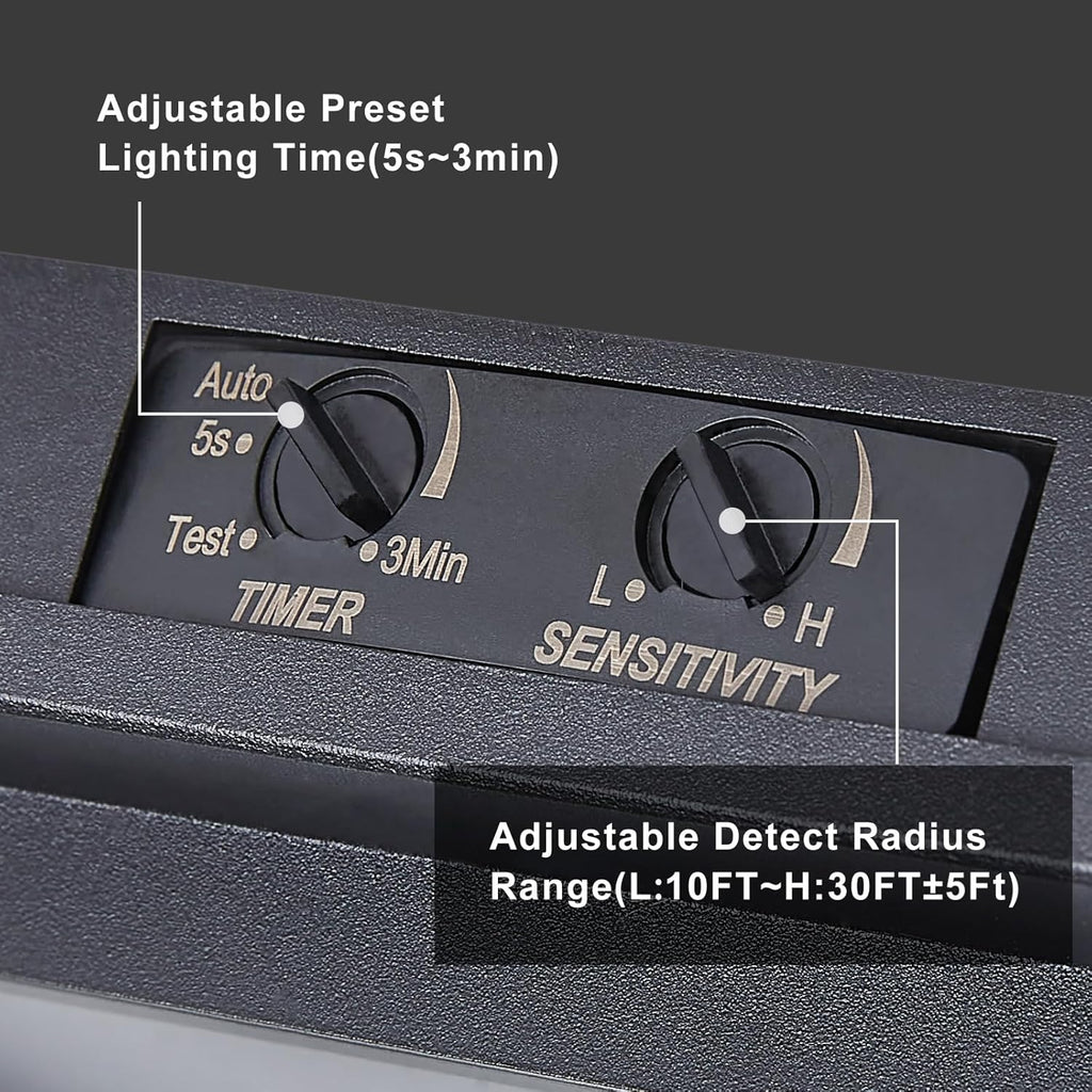 Adjustable Motion Sensor Ceiling Light Fixture Outdoor Modern Design of Squares Flush Mount 2-Light Textured Black with Clear Glass for Your Porch,Garage,Patio,Hallway,Front and Back Yards - Grand Goldman