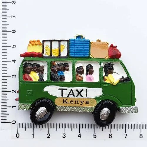 Africa Kenya Fridge Magnets 3d Resin Taxi  Mini Bus Tourist Sourvenir Travel Gifts Refrigerator Magnet Sticker Home Decor - Grand Goldman