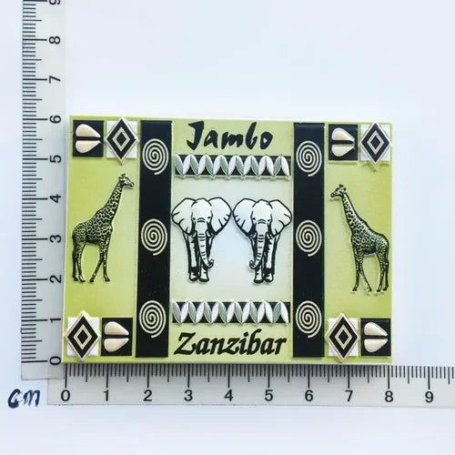 Africa Tanzania Zanzibar Fridge Magnets Sticker Hakuna Matata Cultural Tourism Arts and Crafts  Magnetic Refrigerator Paste - Grand Goldman