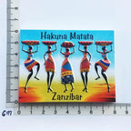 Africa Tanzania Zanzibar Fridge Magnets Sticker Hakuna Matata Cultural Tourism Arts and Crafts  Magnetic Refrigerator Paste - Grand Goldman