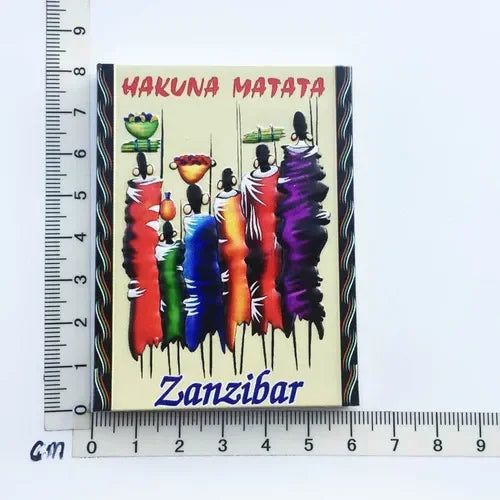 Africa Tanzania Zanzibar Fridge Magnets Sticker Hakuna Matata Cultural Tourism Arts and Crafts  Magnetic Refrigerator Paste - Grand Goldman