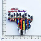 Africa Tanzania Zanzibar Fridge Magnets Sticker Hakuna Matata Cultural Tourism Arts and Crafts  Magnetic Refrigerator Paste - Grand Goldman