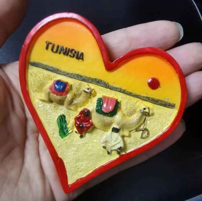 Africa Tunisia Tourist Fridge Magnets Camel Resin Tunis Tourism Memorial Decorative Handicrafts Magnets for Refrigerator Gifts - Grand Goldman