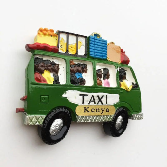 Africa Kenya Fridge Magnets 3d Resin Taxi  Mini Bus Tourist Sourvenir Travel Gifts Refrigerator Magnet Sticker Home Decor - Grand Goldman