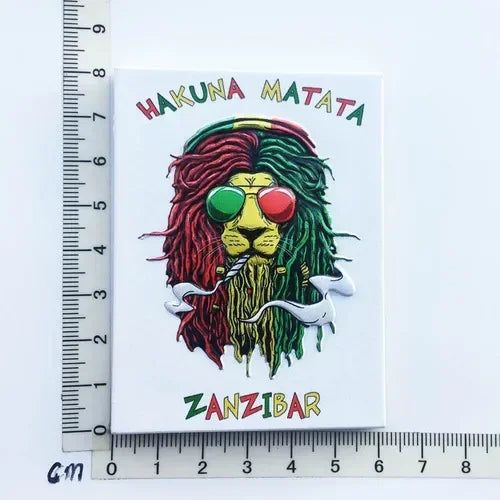 Africa Tanzania Zanzibar Fridge Magnets Sticker Hakuna Matata Cultural Tourism Arts and Crafts  Magnetic Refrigerator Paste - Grand Goldman