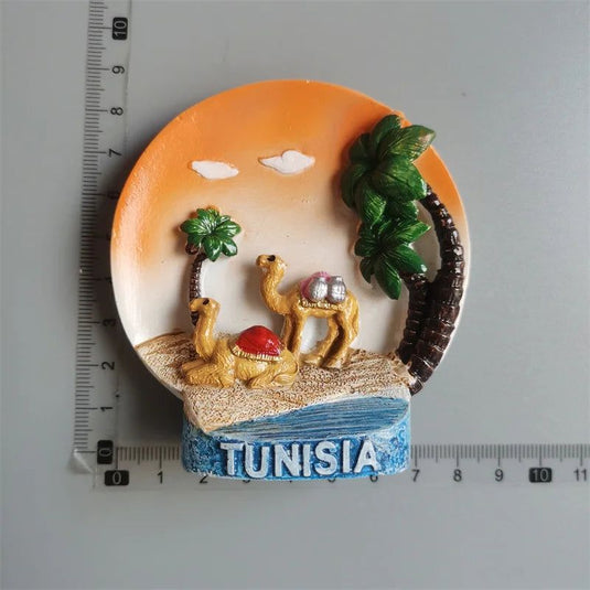 Africa Tunisia Tourist Fridge Magnets Camel Resin Tunis Tourism Memorial Decorative Handicrafts Magnets for Refrigerator Gifts - Grand Goldman