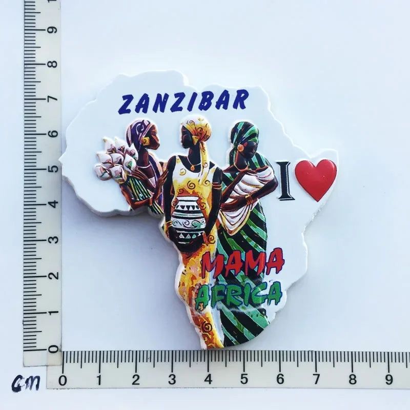 African Tanzania Fridge Magnet City Landscape Tourist Souvenirs Magnet Refrigerator Stickers Collection Gifts Home Decorations - Grand Goldman