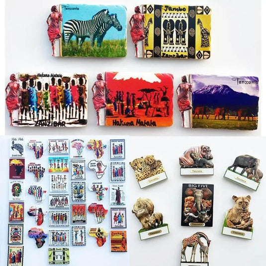 African Tanzania Fridge Magnet City Landscape Tourist Souvenirs Magnet Refrigerator Stickers Collection Gifts Home Decorations - Grand Goldman