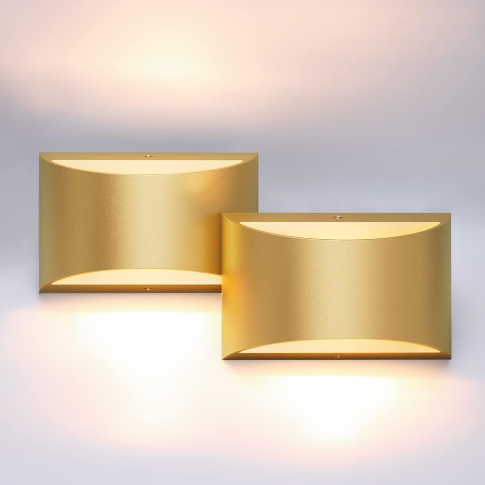 Aipsun Black Modern LED Wall Sconce Indoor Wall Lights 1 Pack Hardwired Up and Down Wall Mount Light for Living Room Bedroom Hallway Corridor Conservatory Warm White 3000K(with G9 Bulbs) - Grand Goldman