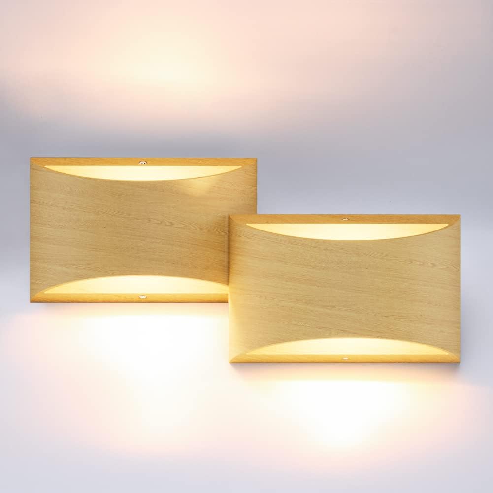Aipsun Black Modern LED Wall Sconce Indoor Wall Lights 1 Pack Hardwired Up and Down Wall Mount Light for Living Room Bedroom Hallway Corridor Conservatory Warm White 3000K(with G9 Bulbs) - Grand Goldman