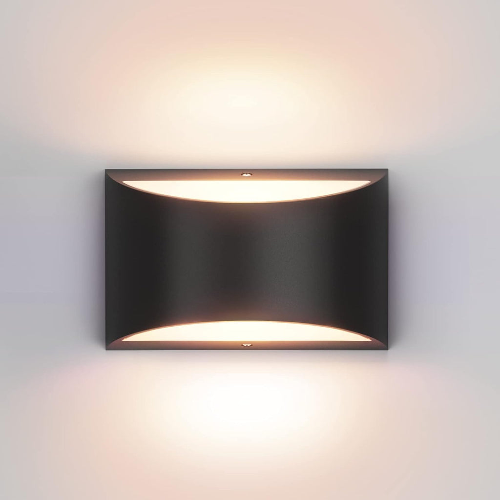 Aipsun Black Modern LED Wall Sconce Indoor Wall Lights 1 Pack Hardwired Up and Down Wall Mount Light for Living Room Bedroom Hallway Corridor Conservatory Warm White 3000K(with G9 Bulbs) - Grand Goldman