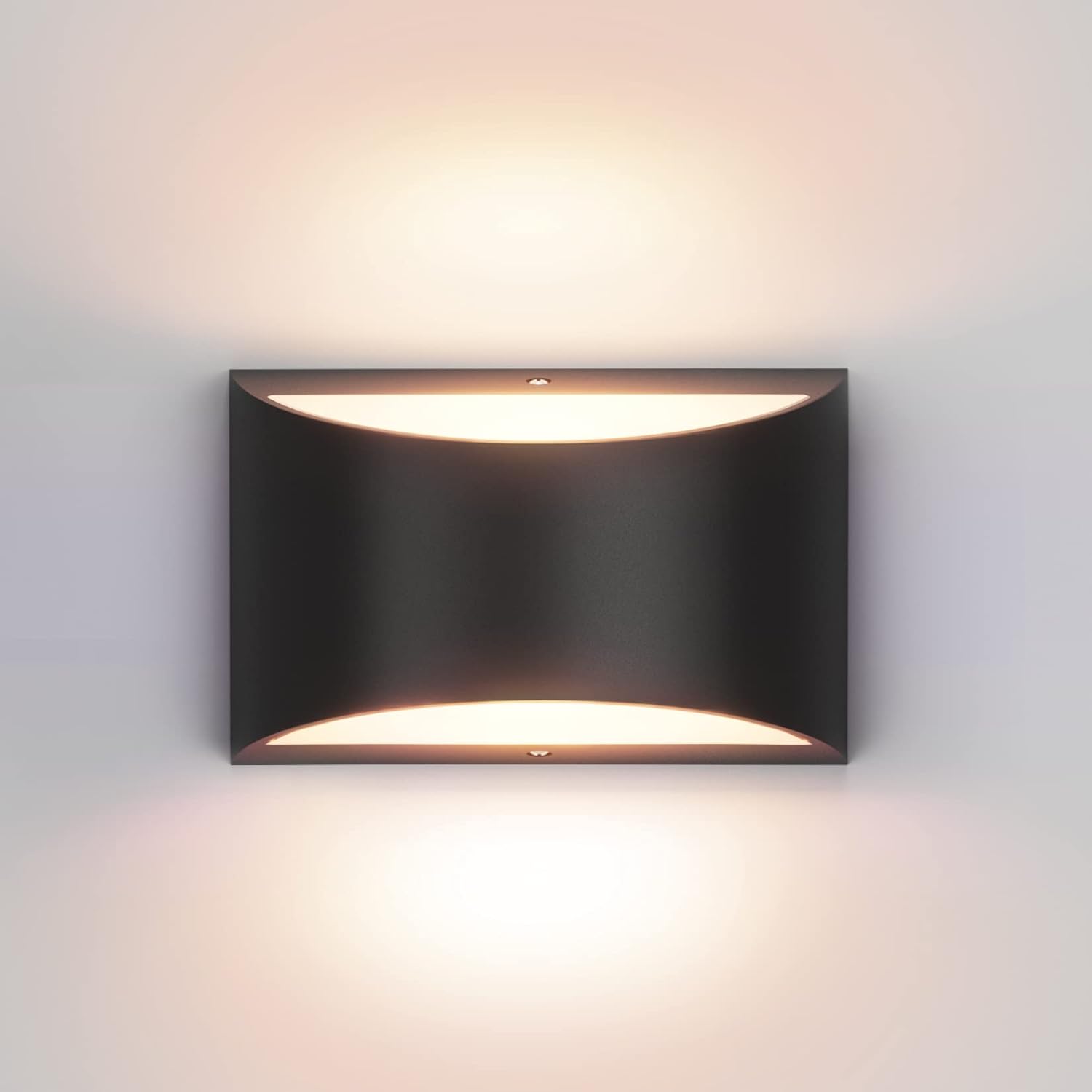 Aipsun Black Modern LED Wall Sconce Indoor Wall Lights 1 Pack Hardwired Up and Down Wall Mount Light for Living Room Bedroom Hallway Corridor Conservatory Warm White 3000K(with G9 Bulbs) - Grand Goldman