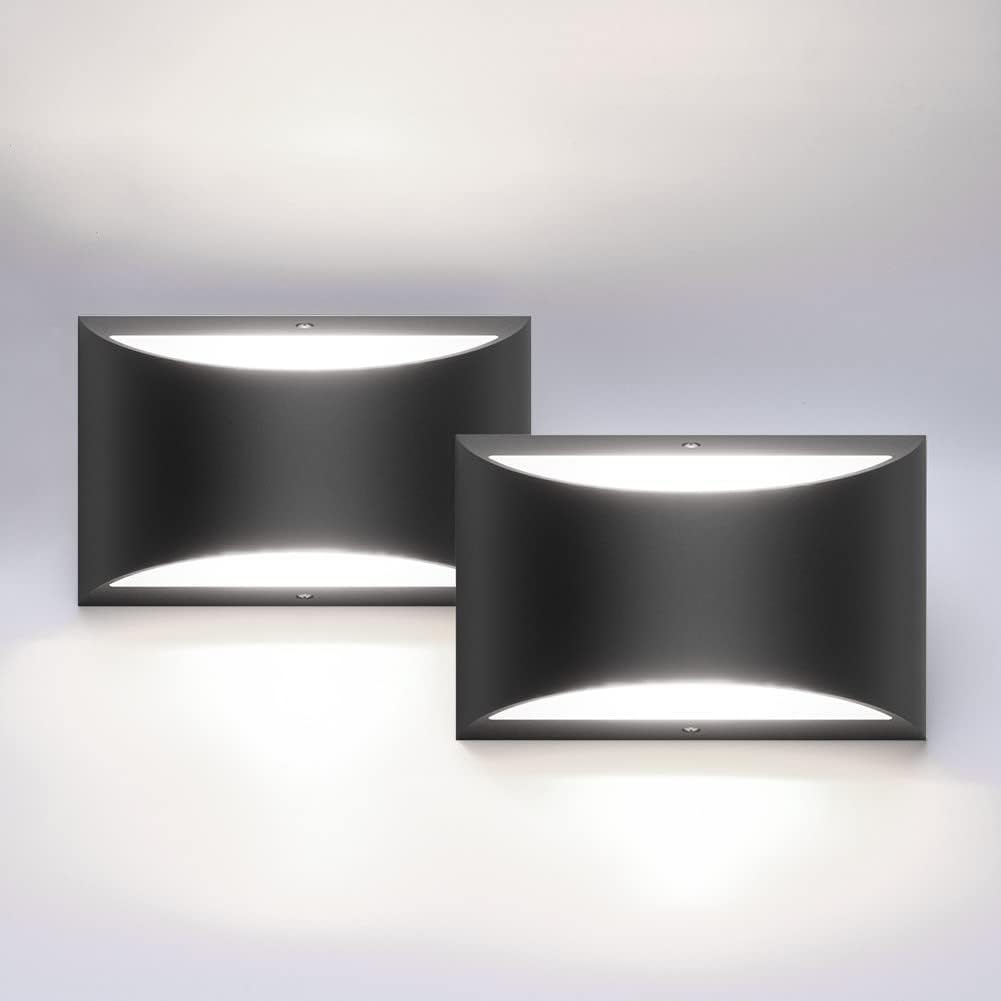 Aipsun Black Modern LED Wall Sconce Indoor Wall Lights 1 Pack Hardwired Up and Down Wall Mount Light for Living Room Bedroom Hallway Corridor Conservatory Warm White 3000K(with G9 Bulbs) - Grand Goldman
