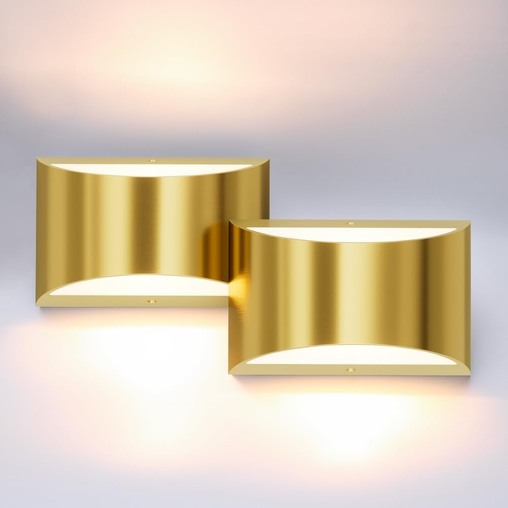 Aipsun Black Modern LED Wall Sconce Indoor Wall Lights 1 Pack Hardwired Up and Down Wall Mount Light for Living Room Bedroom Hallway Corridor Conservatory Warm White 3000K(with G9 Bulbs) - Grand Goldman