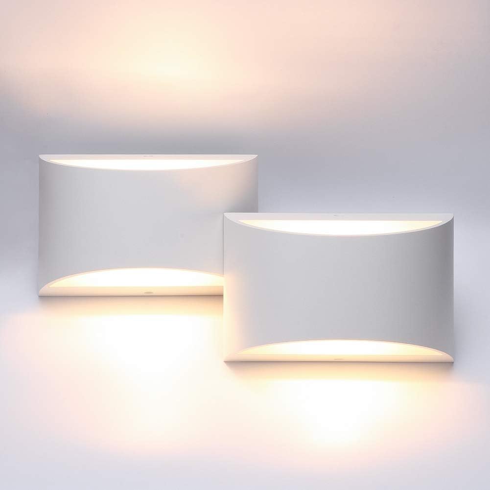 Aipsun Black Modern LED Wall Sconce Indoor Wall Lights 1 Pack Hardwired Up and Down Wall Mount Light for Living Room Bedroom Hallway Corridor Conservatory Warm White 3000K(with G9 Bulbs) - Grand Goldman