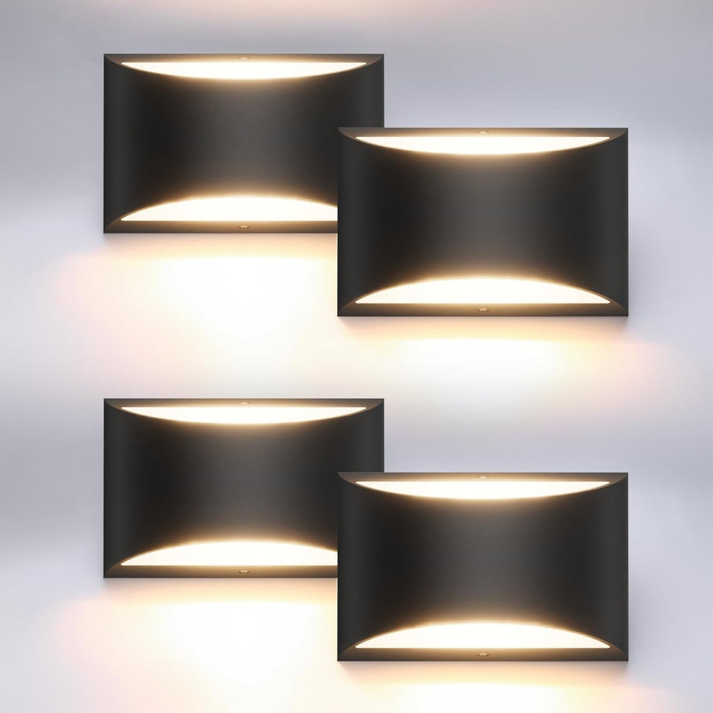 Aipsun Black Modern LED Wall Sconce Indoor Wall Lights 1 Pack Hardwired Up and Down Wall Mount Light for Living Room Bedroom Hallway Corridor Conservatory Warm White 3000K(with G9 Bulbs) - Grand Goldman