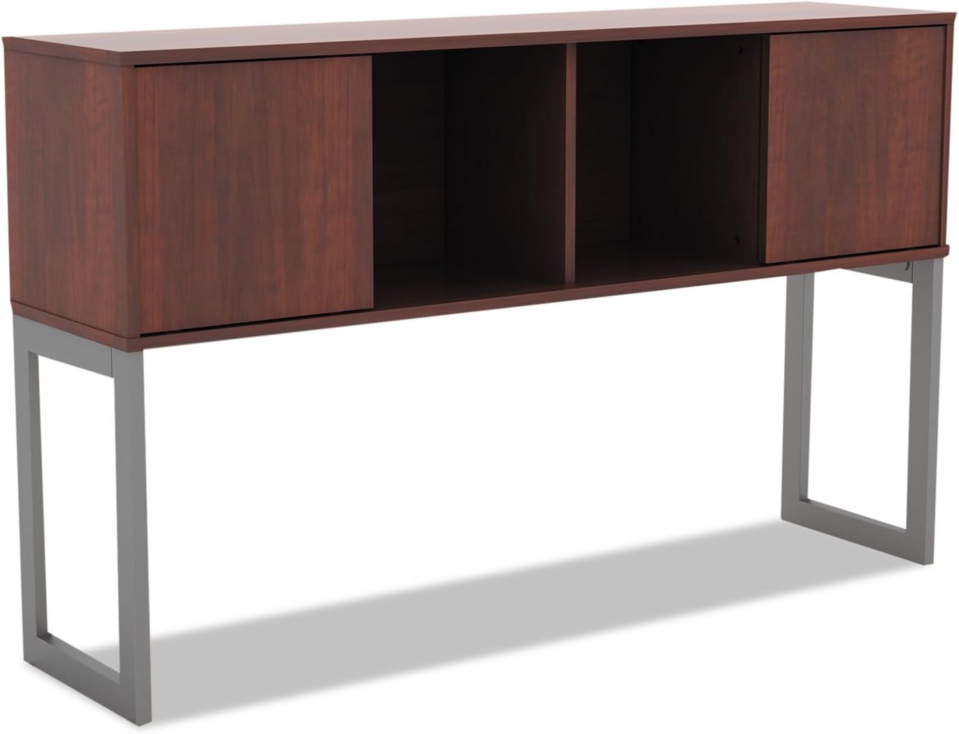 Alera ALELSHH60MC Open Office Desk Series 59 in. x 15 in. x 36.38 in. Hutch - Medium Cherry - Grand Goldman