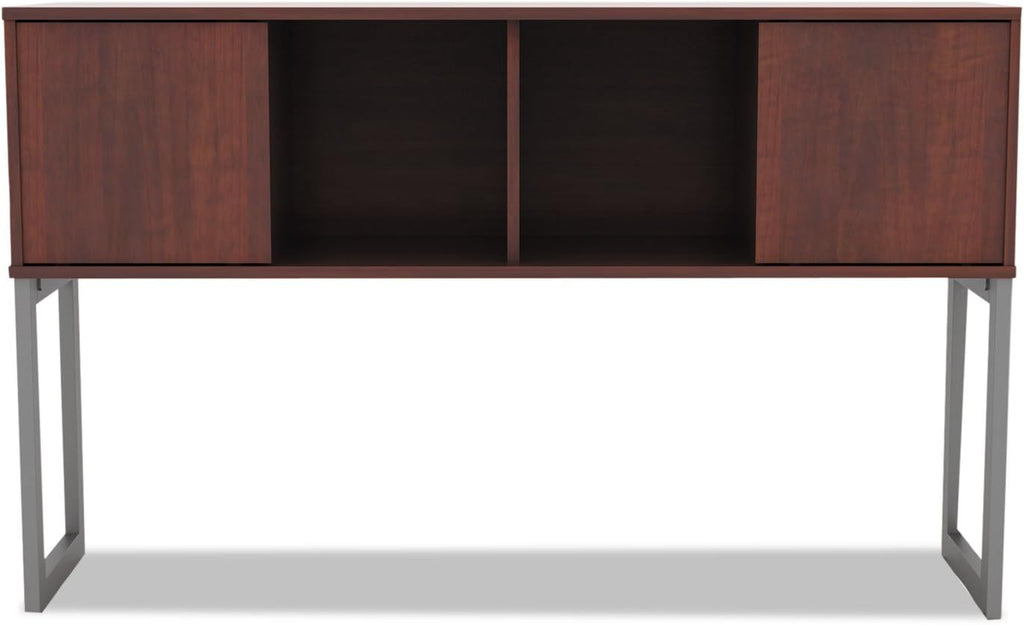 Alera ALELSHH60MC Open Office Desk Series 59 in. x 15 in. x 36.38 in. Hutch - Medium Cherry - Grand Goldman
