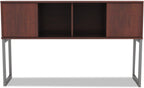 Alera ALELSHH60MC Open Office Desk Series 59 in. x 15 in. x 36.38 in. Hutch - Medium Cherry - Grand Goldman