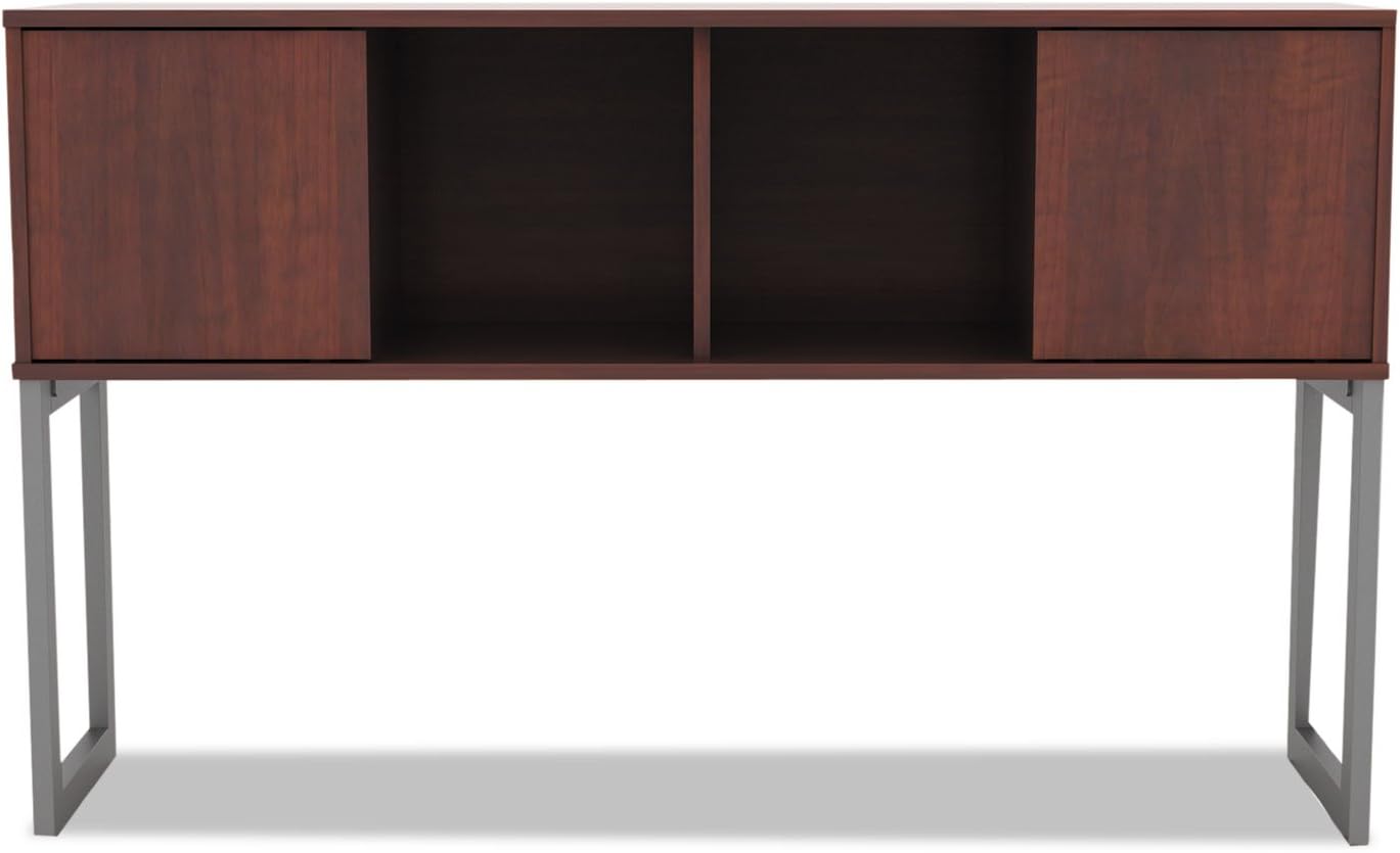 Alera ALELSHH60MC Open Office Desk Series 59 in. x 15 in. x 36.38 in. Hutch - Medium Cherry - Grand Goldman