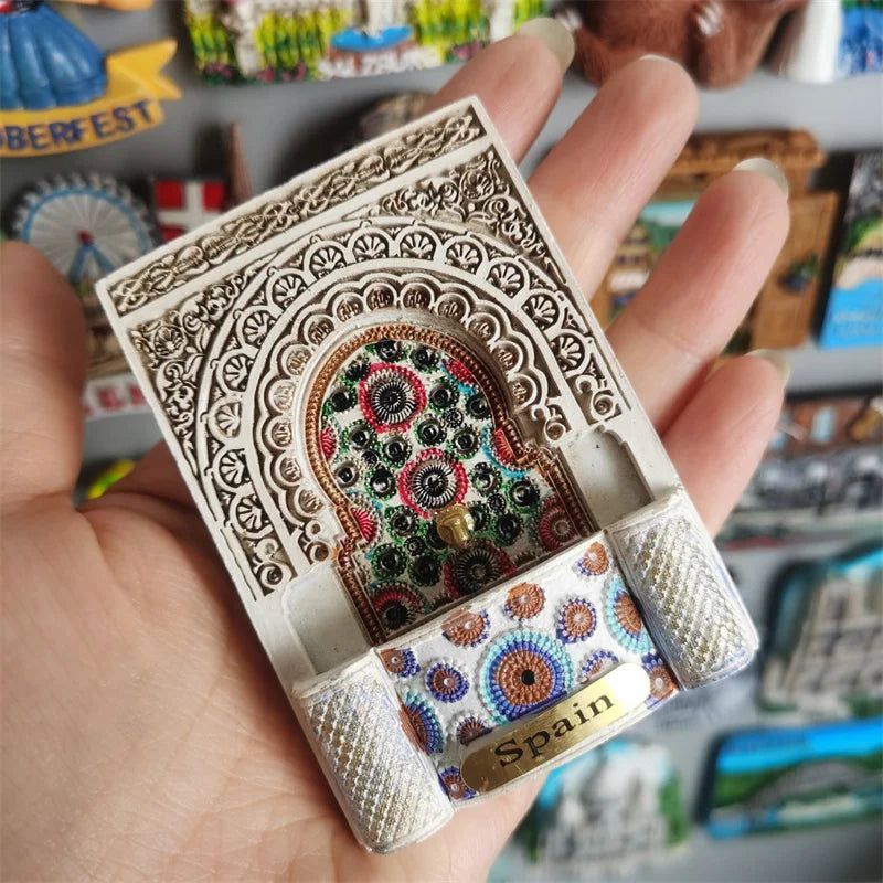 Alhambra Palace Granada Spain Magnet Refrigerator Sticker Spain Mirror Decorative Arts Crafts Travel Souvenir Collection Decor - Grand Goldman