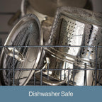 All-Clad Specialty Stainless Steel Stockpot, Multi-Pot with Strainer 3 Piece, 6 Quart Induction Oven Broiler Safe 500F Strainer, Pasta Strainer with Handle, Pots and Pans Silver - Grand Goldman