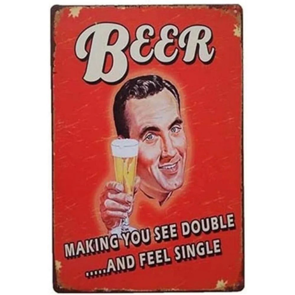 All You need is Beer Metal Tin Signs Beer Cups Posters Plate Wall Decoration for Bars Man Cave Cafe Clubs Retro Posters Plaque - Grand Goldman