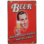 All You need is Beer Metal Tin Signs Beer Cups Posters Plate Wall Decoration for Bars Man Cave Cafe Clubs Retro Posters Plaque - Grand Goldman