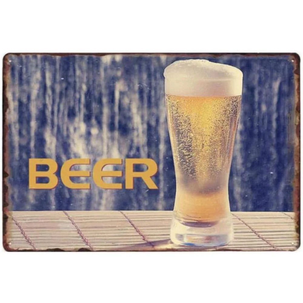 All You need is Beer Metal Tin Signs Beer Cups Posters Plate Wall Decoration for Bars Man Cave Cafe Clubs Retro Posters Plaque - Grand Goldman