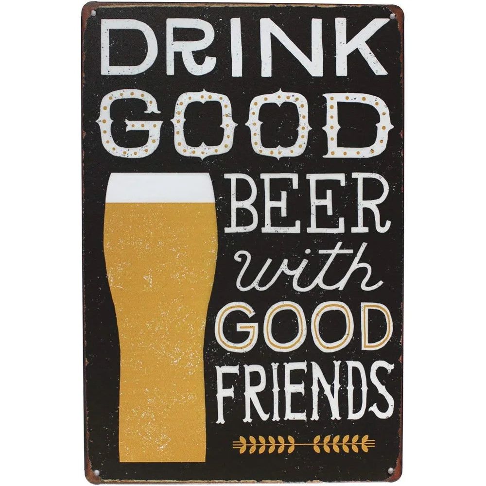All You need is Beer Metal Tin Signs Beer Cups Posters Plate Wall Decoration for Bars Man Cave Cafe Clubs Retro Posters Plaque - Grand Goldman