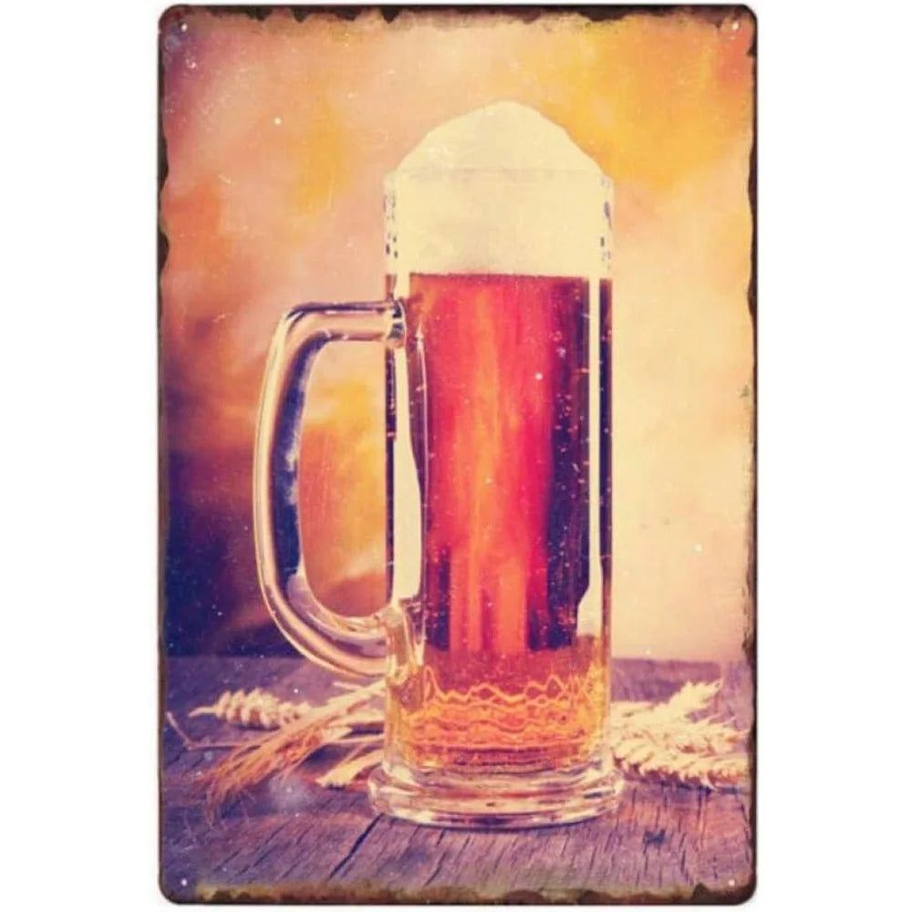 All You need is Beer Metal Tin Signs Beer Cups Posters Plate Wall Decoration for Bars Man Cave Cafe Clubs Retro Posters Plaque - Grand Goldman