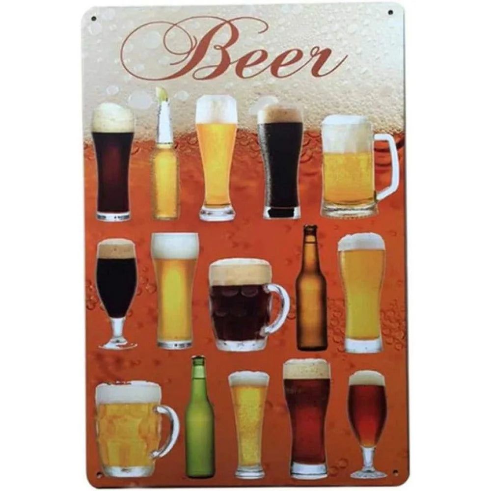 All You need is Beer Metal Tin Signs Beer Cups Posters Plate Wall Decoration for Bars Man Cave Cafe Clubs Retro Posters Plaque - Grand Goldman