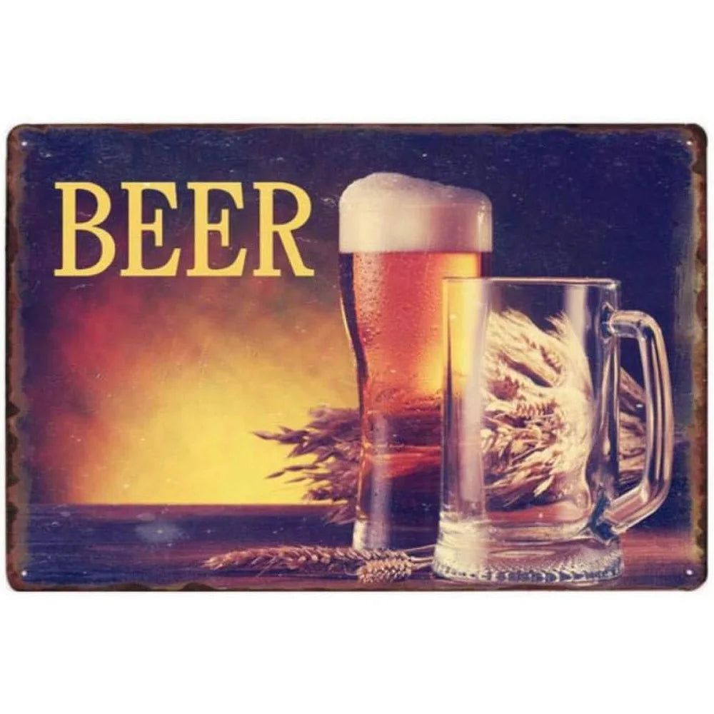 All You need is Beer Metal Tin Signs Beer Cups Posters Plate Wall Decoration for Bars Man Cave Cafe Clubs Retro Posters Plaque - Grand Goldman