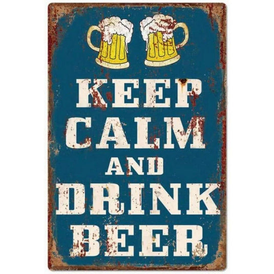 All You need is Beer Metal Tin Signs Beer Cups Posters Plate Wall Decoration for Bars Man Cave Cafe Clubs Retro Posters Plaque - Grand Goldman