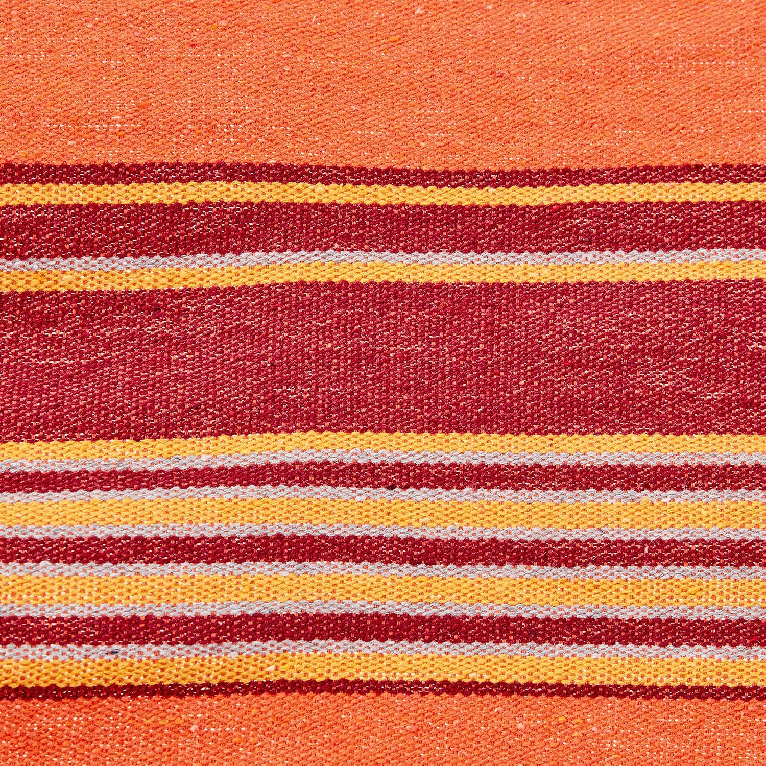 Amazon Basics Double Hammock with 9-Foot Space Saving Steel Stand and Carrying Case, 450 lb Capacity, Sunset Orange, Stripe, 110 x 47 x 43 inches - Grand Goldman