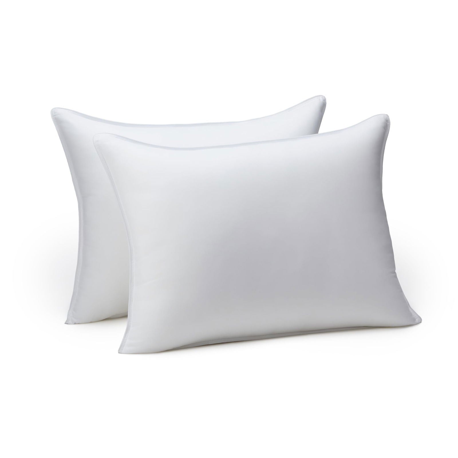 Amazon Basics Down Alternative Pillows for Stomach and Back Sleepers, Soft Density, Standard, Pack of 2, White, 26 in L x 20 in W - Grand Goldman