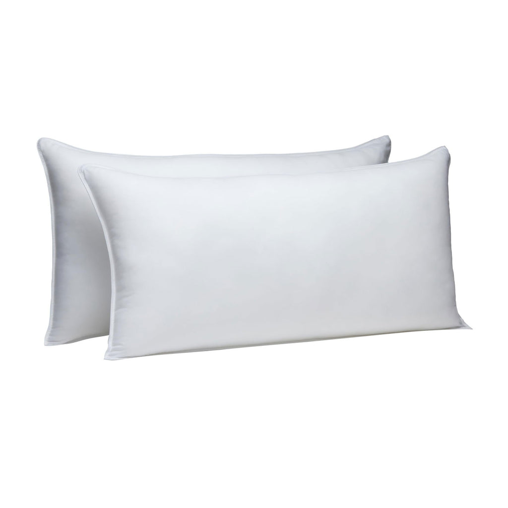 Amazon Basics Down Alternative Pillows for Stomach and Back Sleepers, Soft Density, Standard, Pack of 2, White, 26 in L x 20 in W - Grand Goldman
