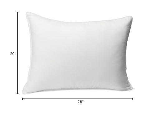 Amazon Basics Down Alternative Pillows for Stomach and Back Sleepers, Soft Density, Standard, Pack of 2, White, 26 in L x 20 in W - Grand Goldman