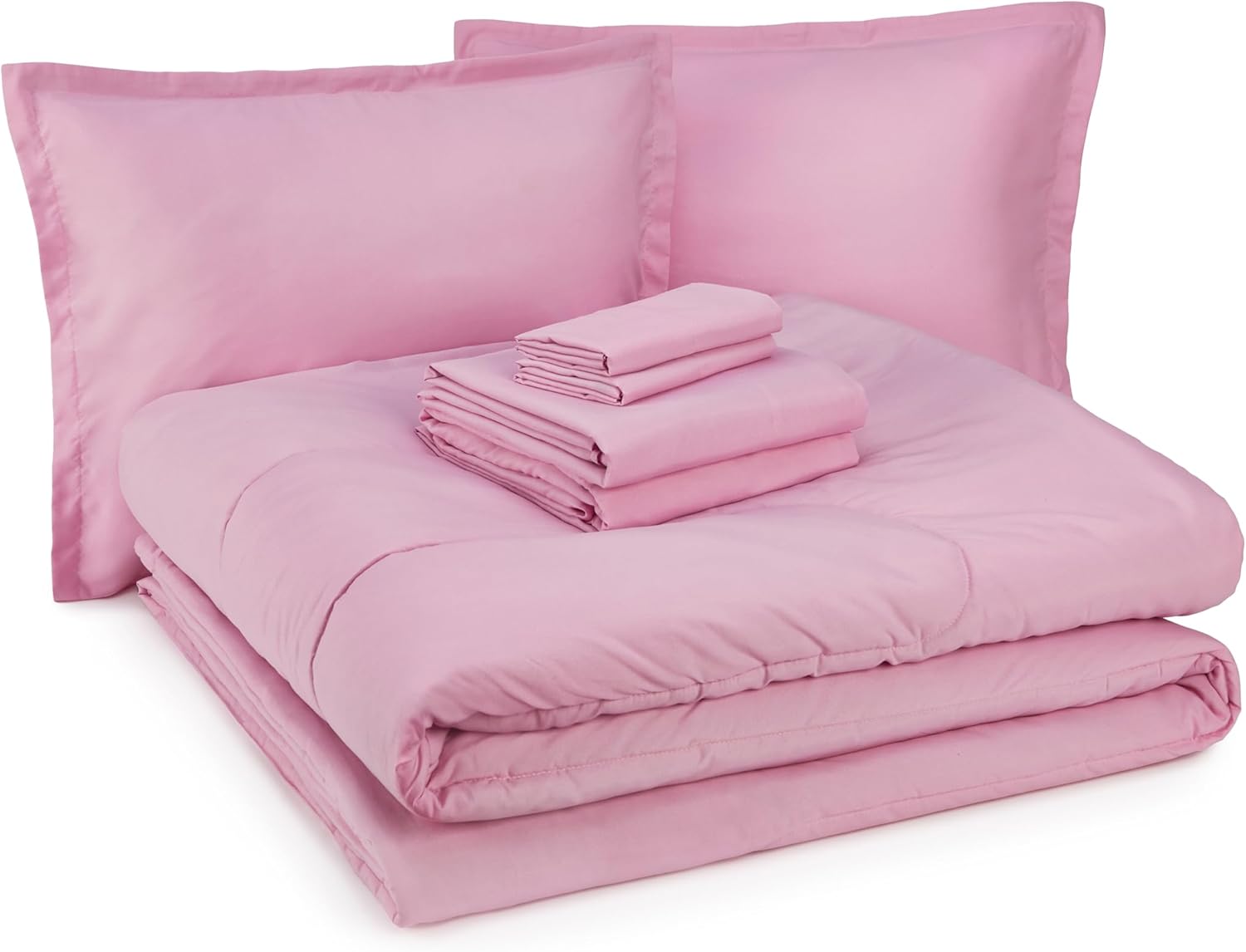 Amazon Basics Kid's Easy Care Microfiber Bed-in-a-Bag 5-Piece Bedding Set, Twin, Butterfly Friends - Grand Goldman