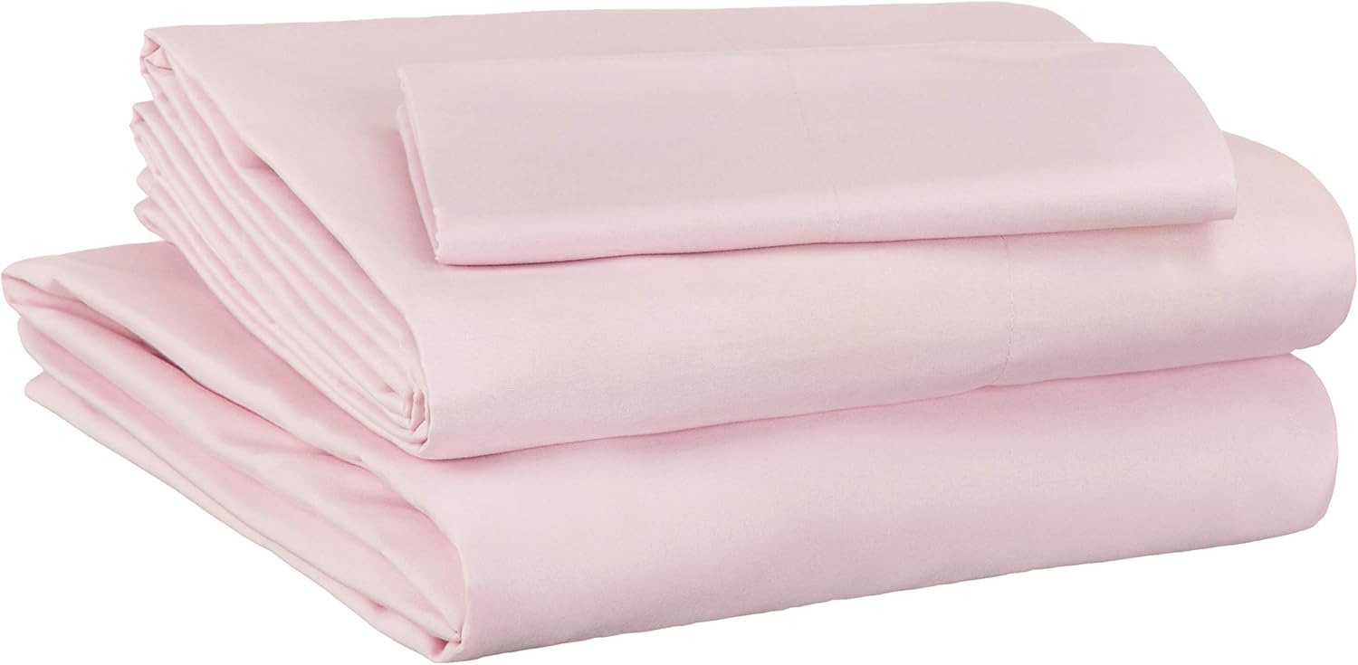 Amazon Basics Kid's Easy Care Microfiber Bed-in-a-Bag 5-Piece Bedding Set, Twin, Butterfly Friends - Grand Goldman