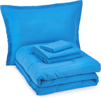 Amazon Basics Kid's Easy Care Microfiber Bed-in-a-Bag 5-Piece Bedding Set, Twin, Butterfly Friends - Grand Goldman